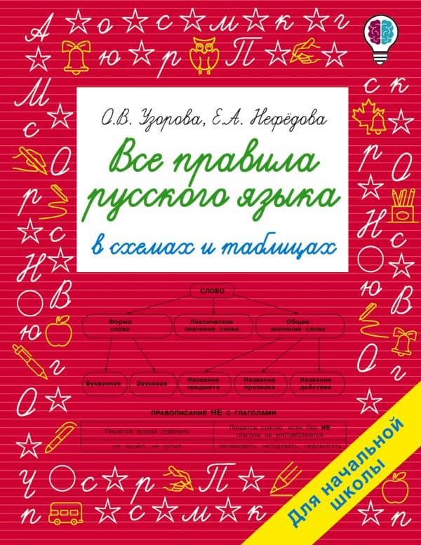 Обложка книги Все правила русского языка в схемах и таблицах. Для начальной школы — Узорова О.В.