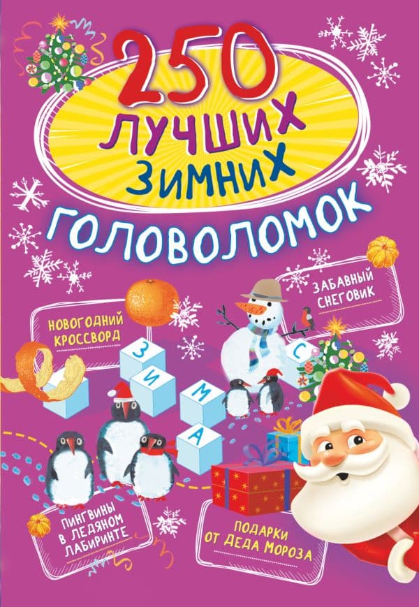 Обложка книги 250 лучших зимних головоломок — Богуш Н.И.