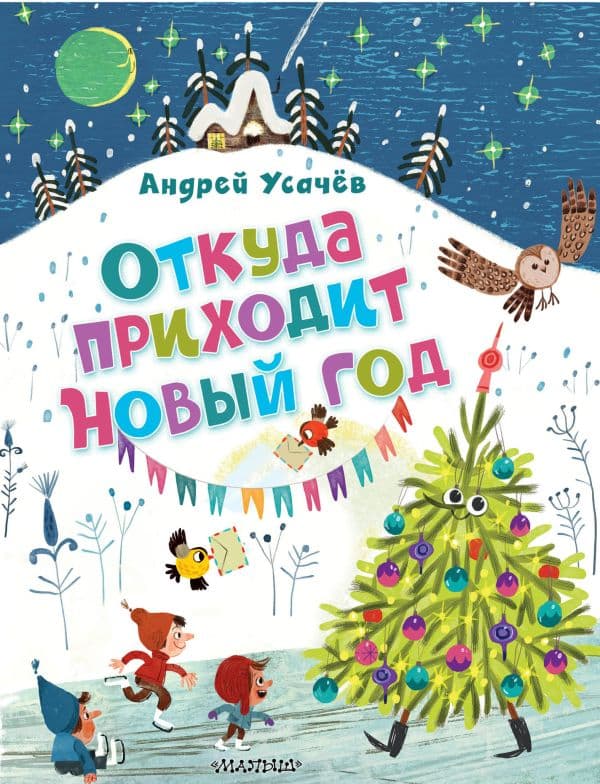 Обложка книги Откуда приходит Новый год? Рисунки О. Демидовой — Усачев А.А.
