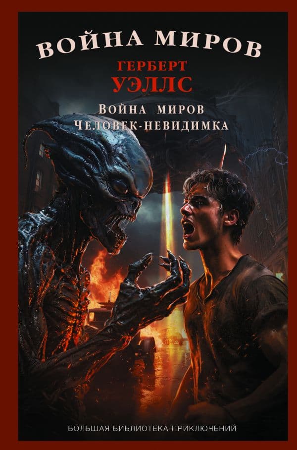 Обложка книги Война миров. Человек-невидимка — Уэллс Г. Д.