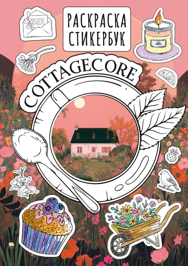 Обложка книги Cottagecore стикербук — <не указано>