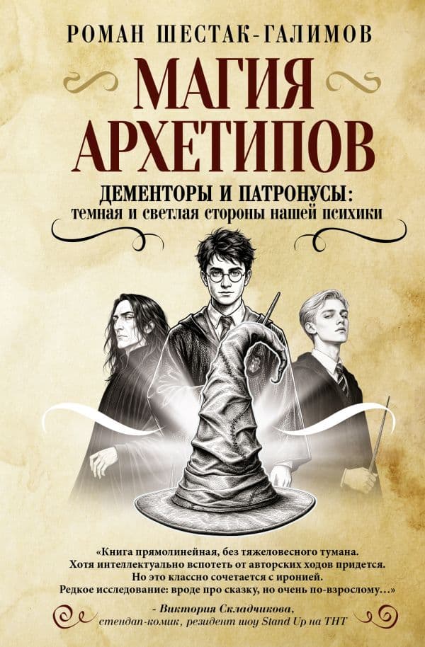 Обложка книги Магия архетипов. Дементоры и патронусы: темная и светлая стороны нашей психики — Шестак-Галимов Р.